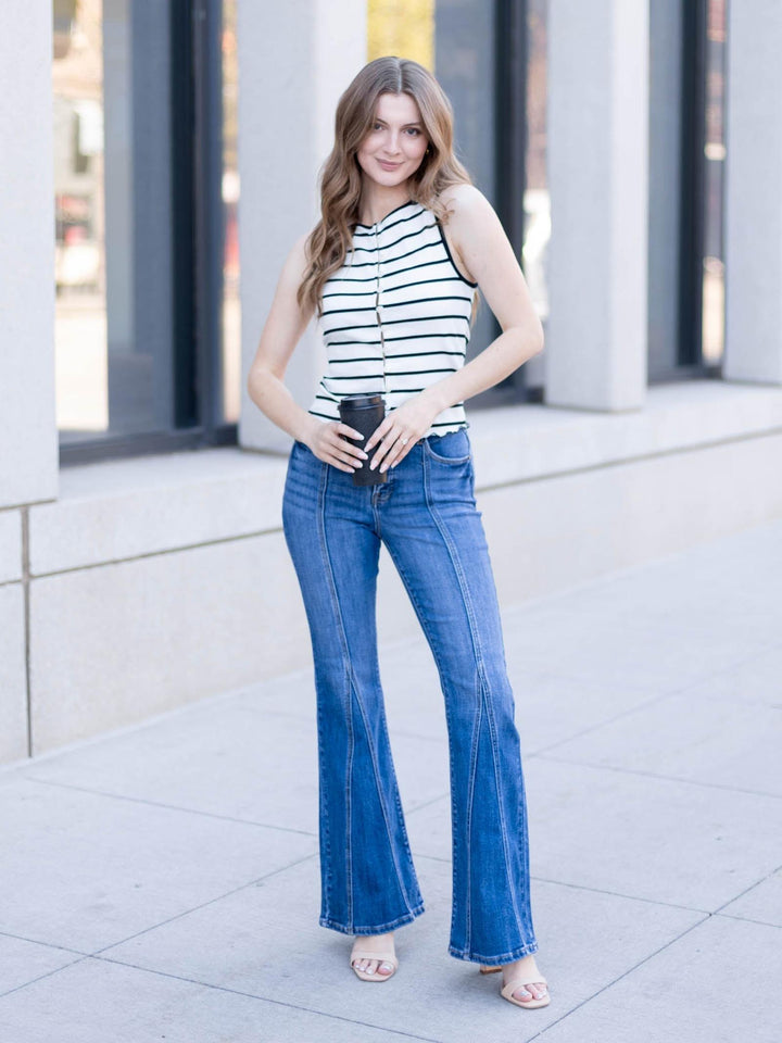 striped tilly tank top