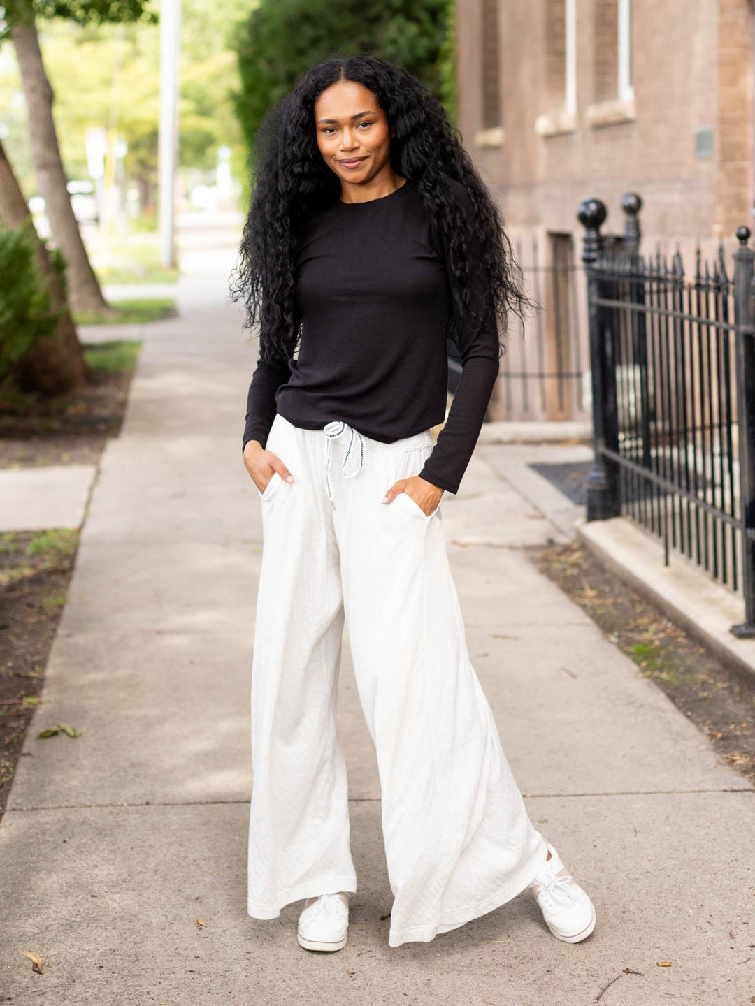 wide leg neutral soft pant