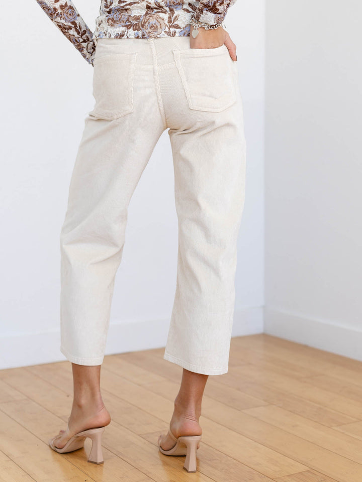 creamy ankle corduroy pants