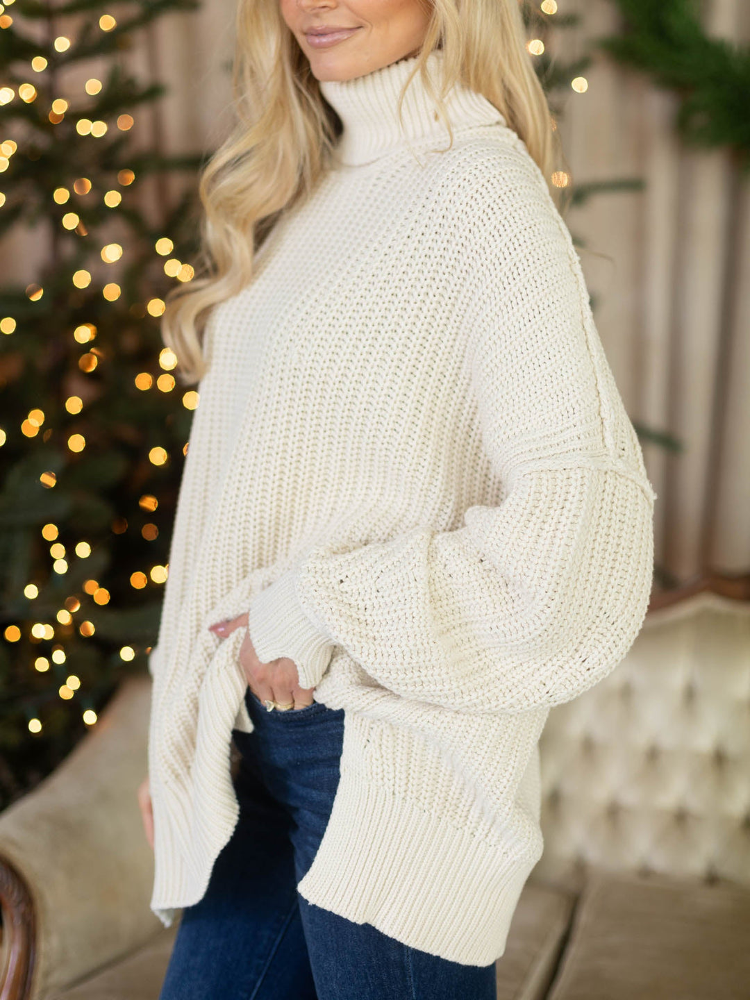 Free People Worn Thru Turtle Neck