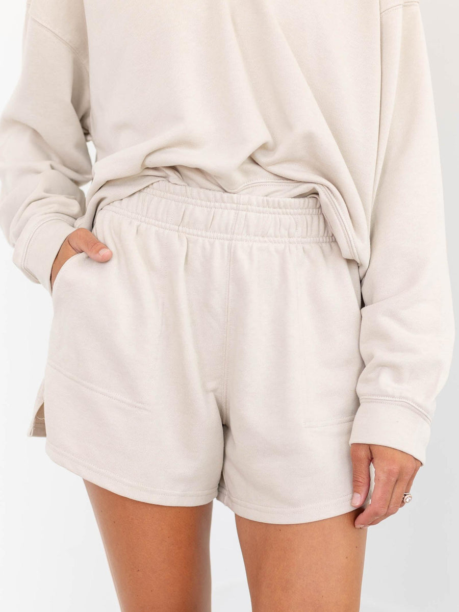 LAVENDER STRIPE 2PC SHORT SET main image 1