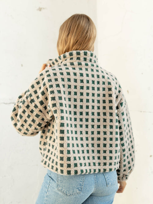 Fuzzy Printed Sherpa Jacket
