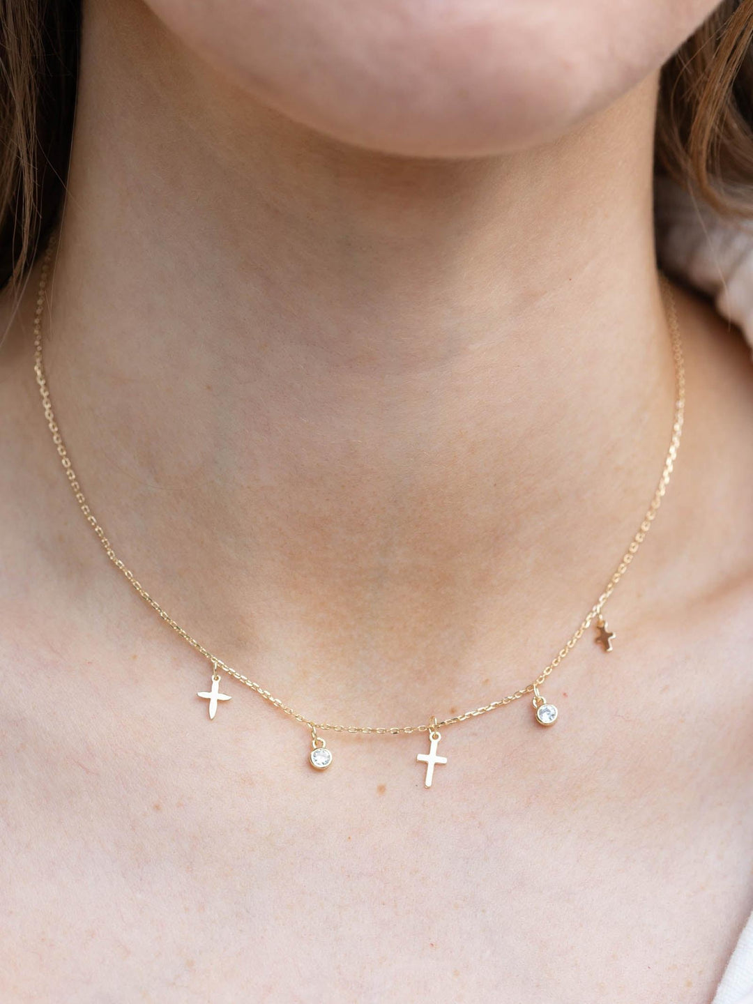 gold cross necklace