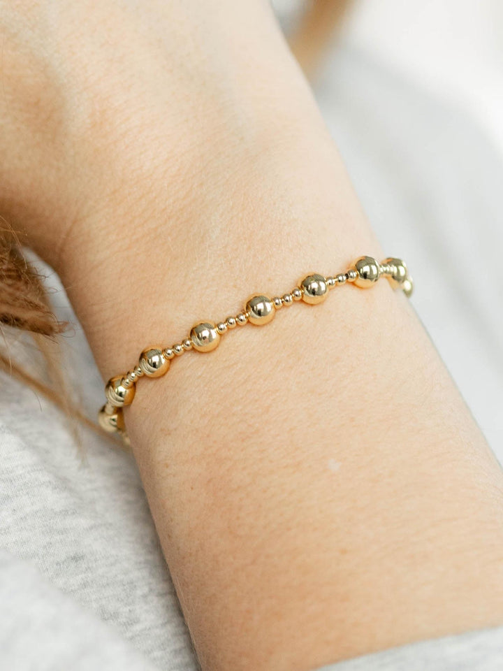 gold dipped beaded bracelet