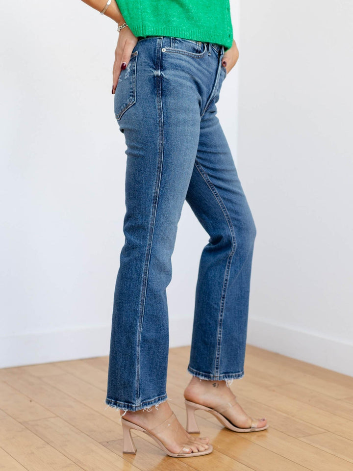 ankle flare medium denim