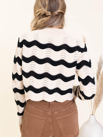 open knit sweater