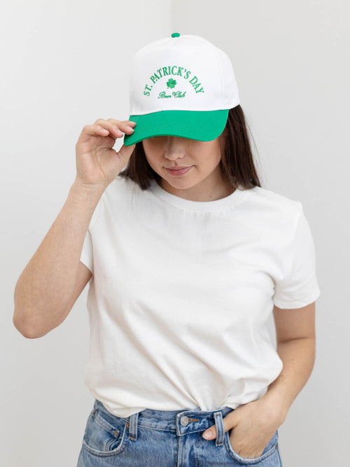 green and white st. patricks day hat