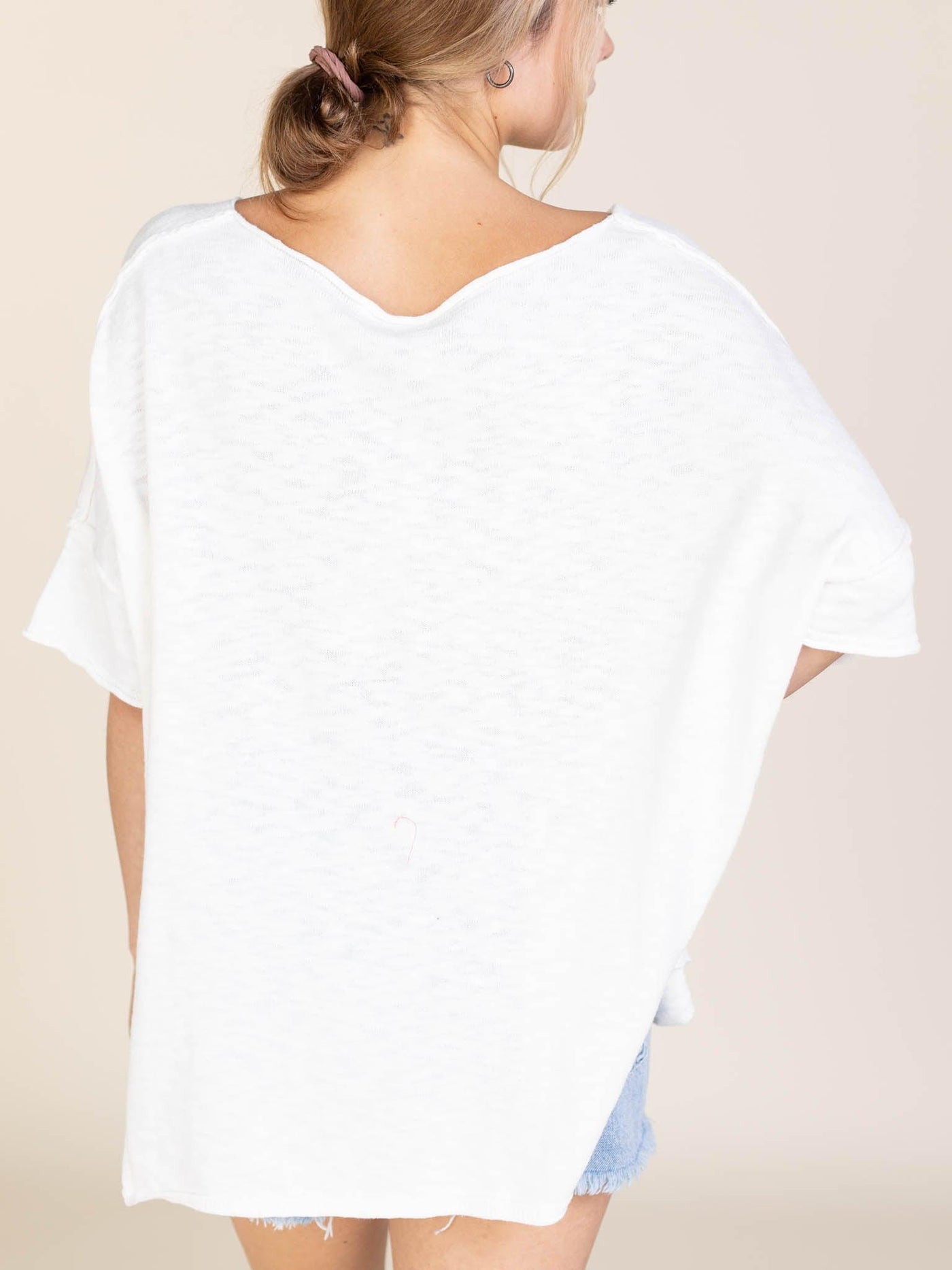 wide neck basic top