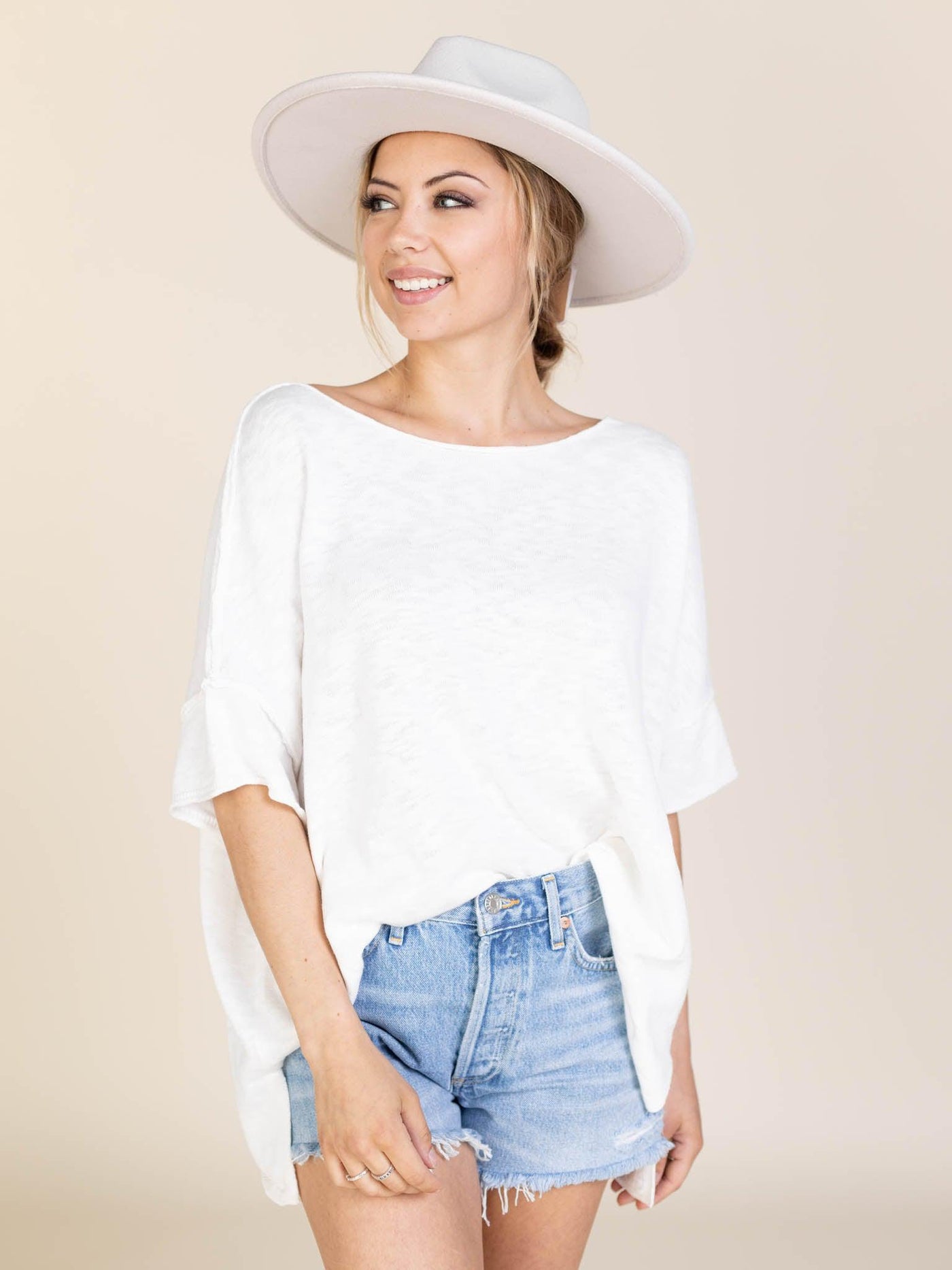 boxy relaxed white shirt