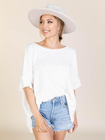 boxy relaxed white shirt