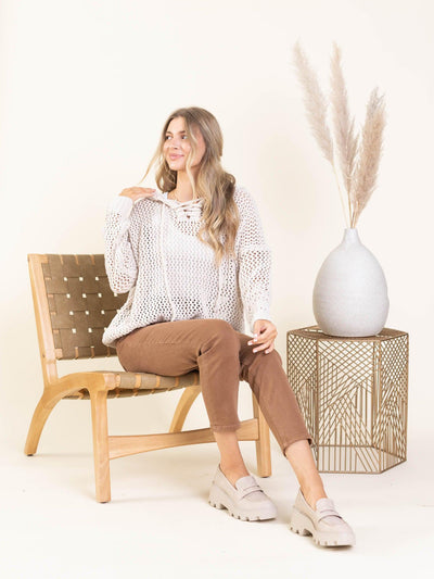 lace up sweater