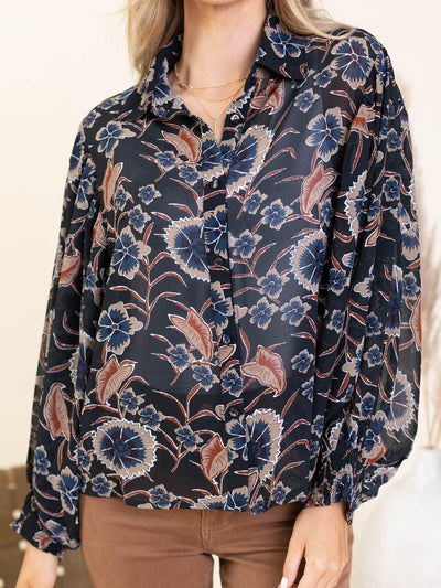 printed floral blouse