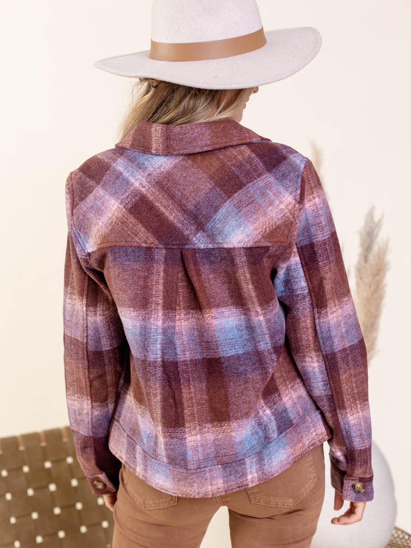 short plaid jacket