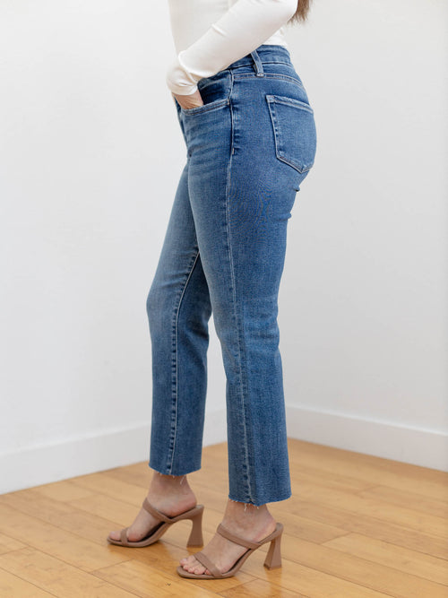 vervet medium wash straight leg denim