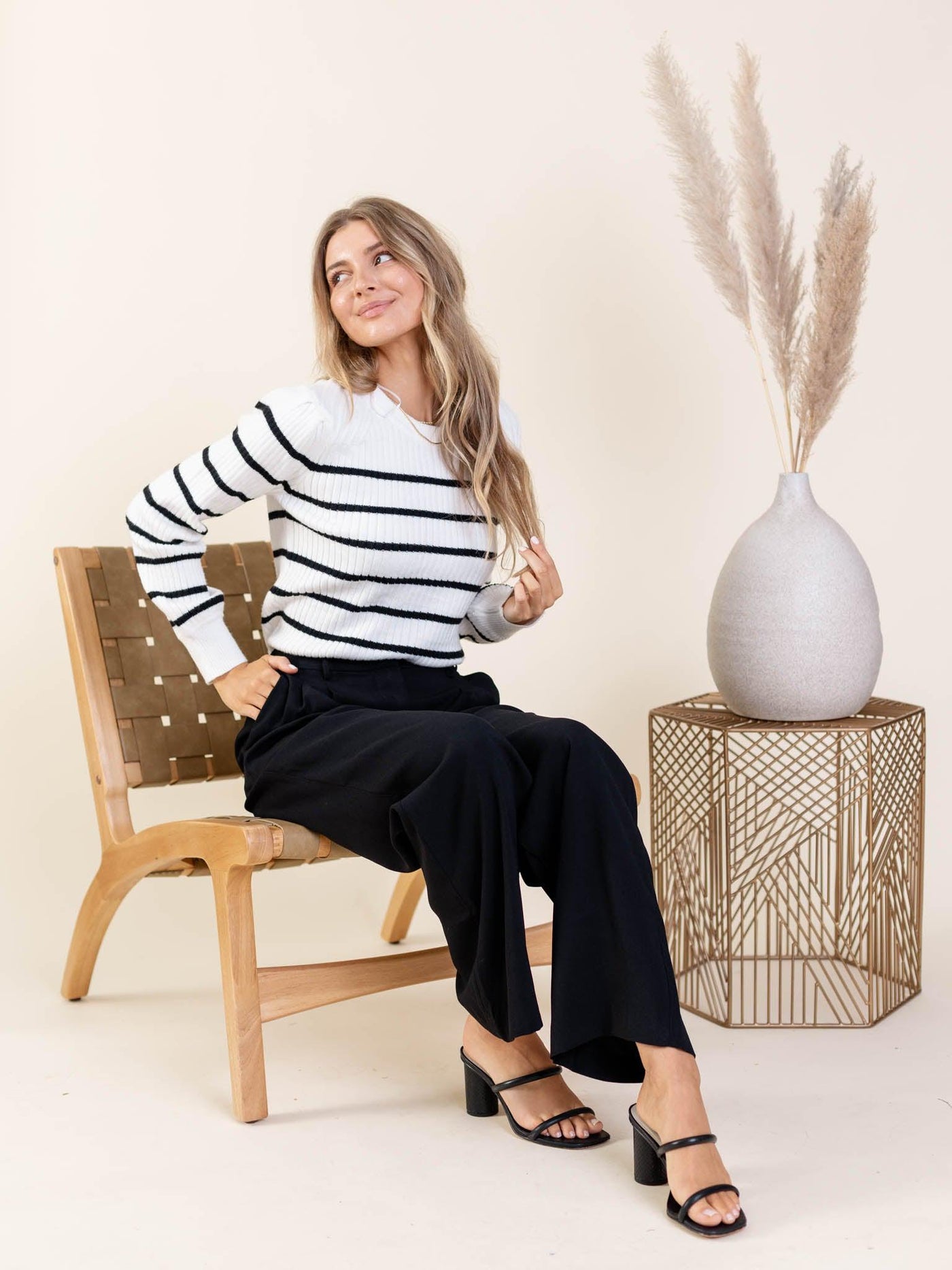 black stripe shirt