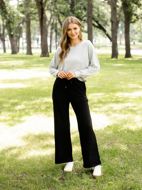 light grey super soft raglan top