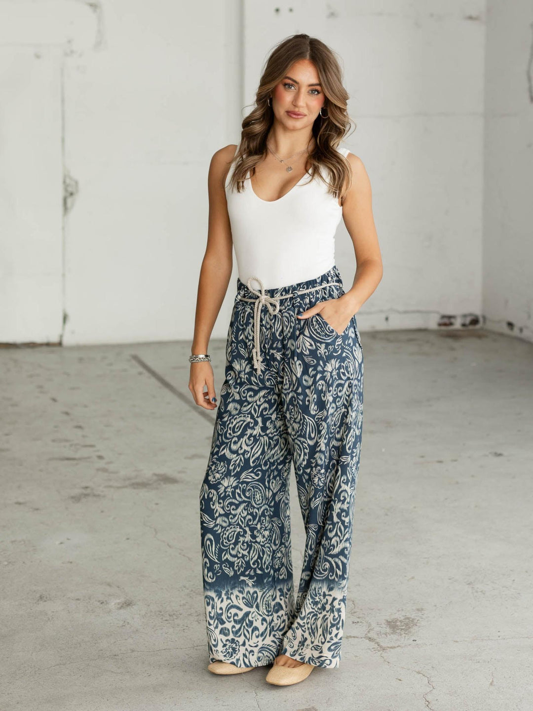 paisley flowy pants