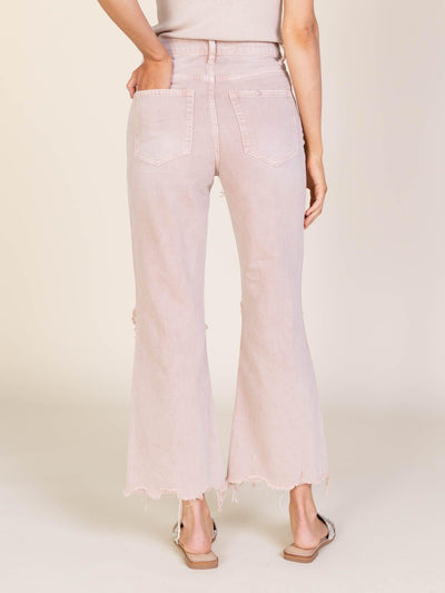cut flare denim