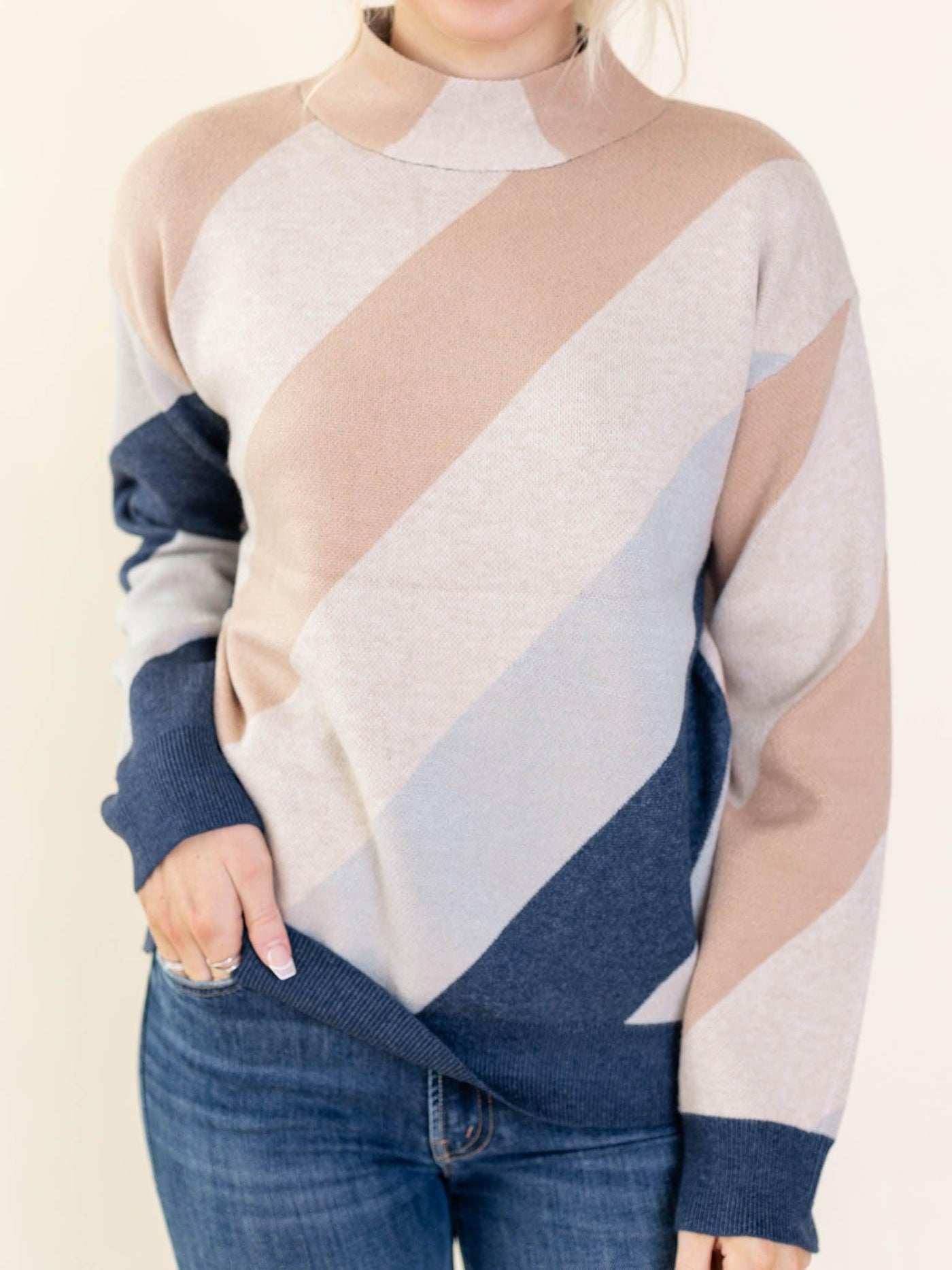 mock neck sweater
