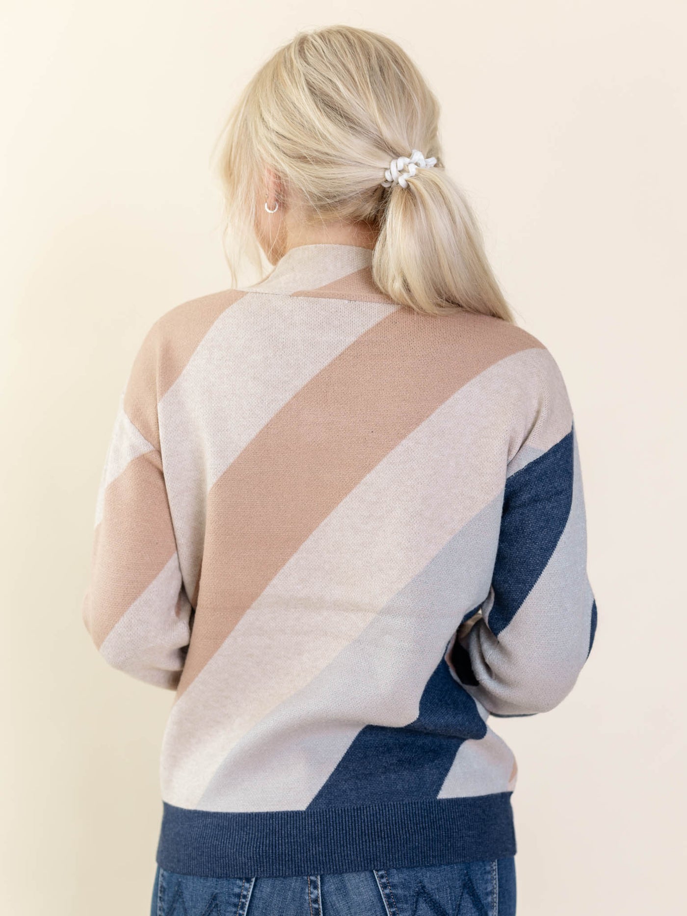Mystree Washed Stripe Sweater Top