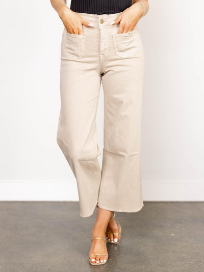 neutral patch pocket denim