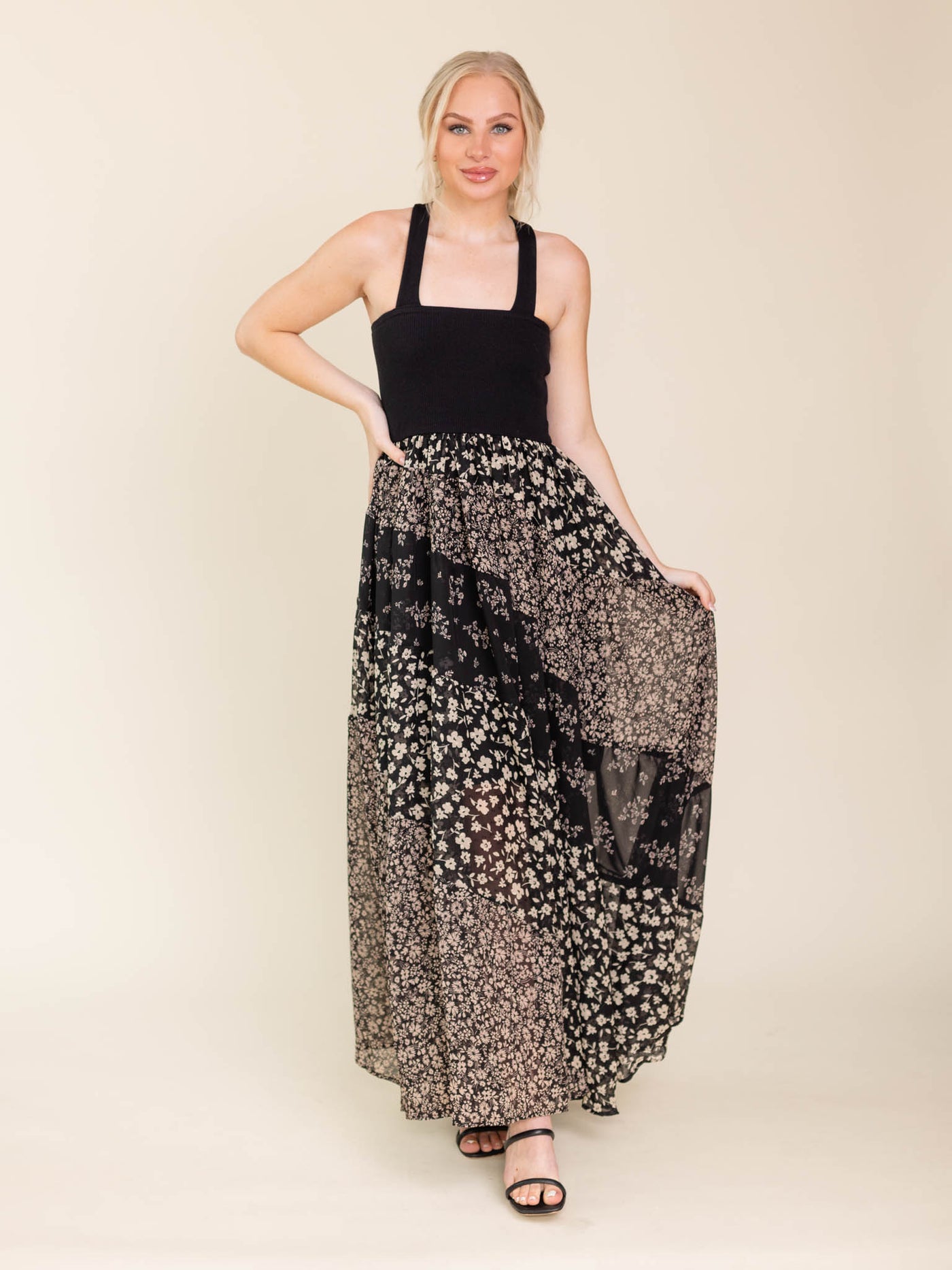 strappy maxi dress