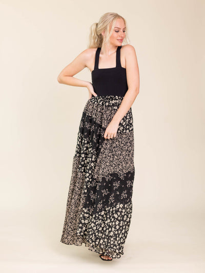 floral printed long dress
