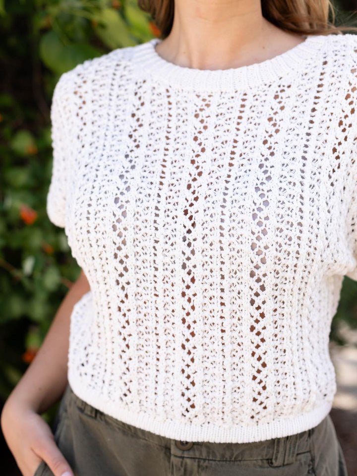 crochet knit top