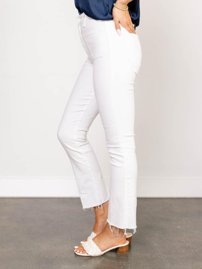 white mother denim