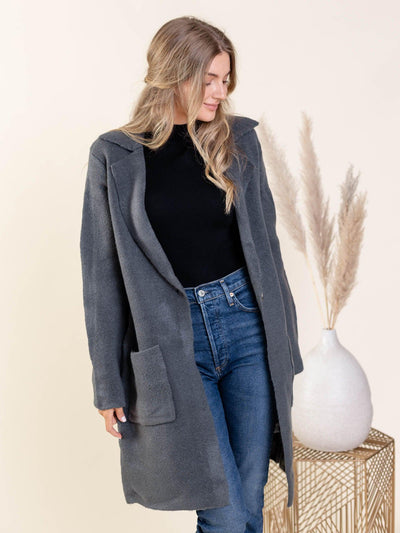 collared soft cardigan