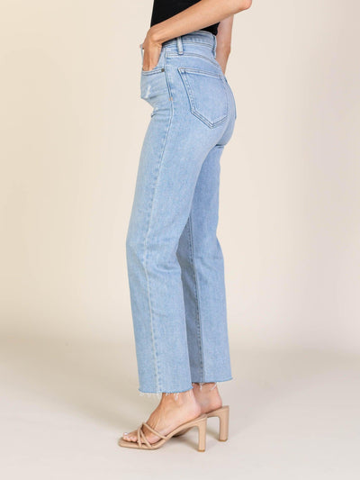 raw hem light denim