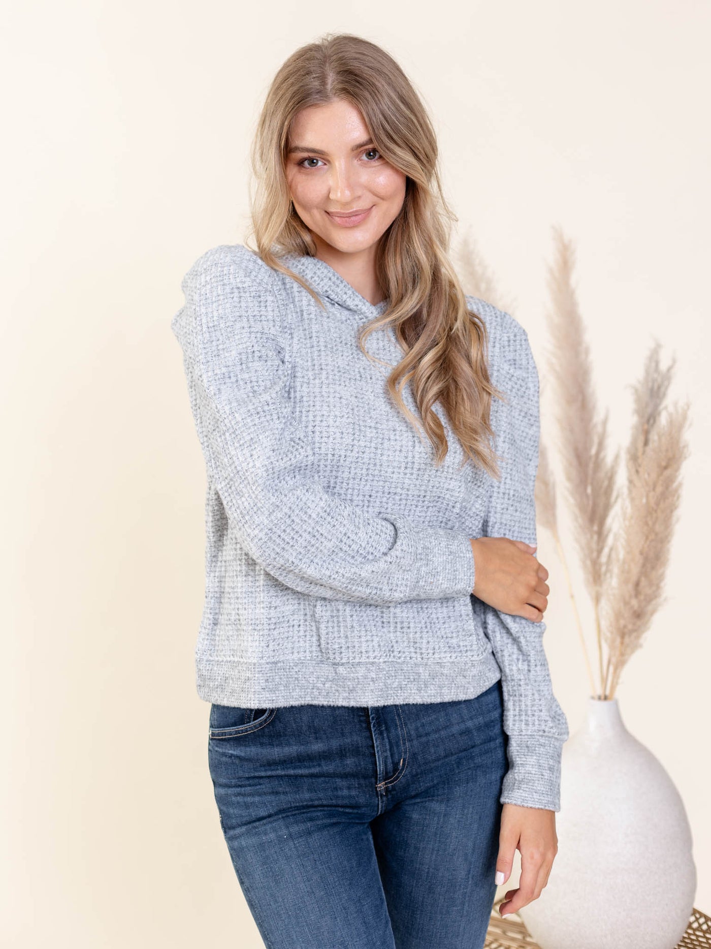 brushed textured sweatshirt