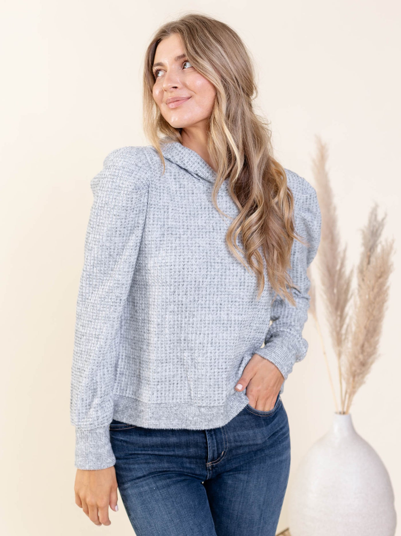 puff sleeve sweatshirt