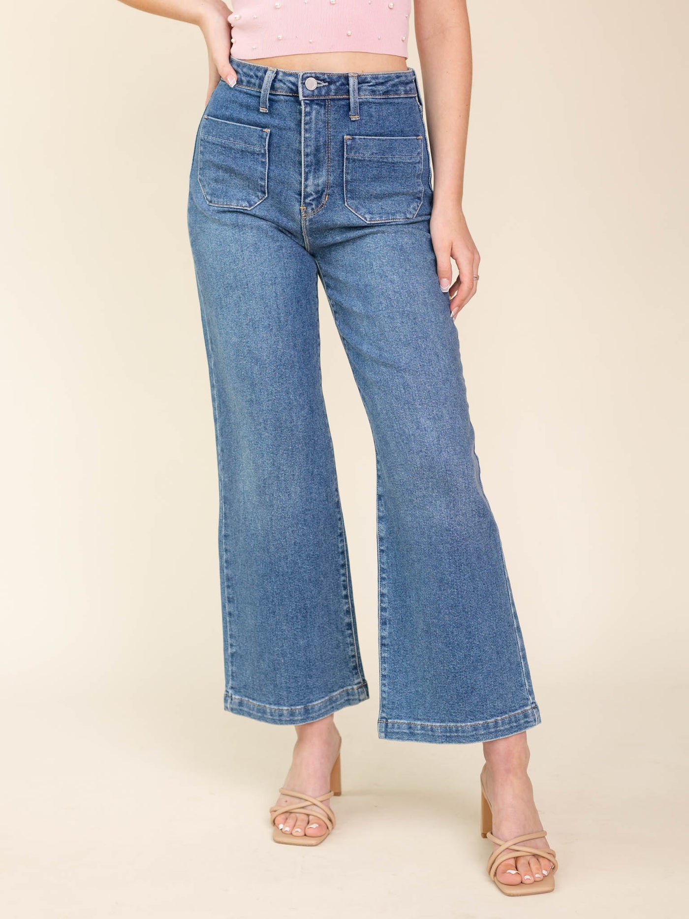 medium patch pocket denim