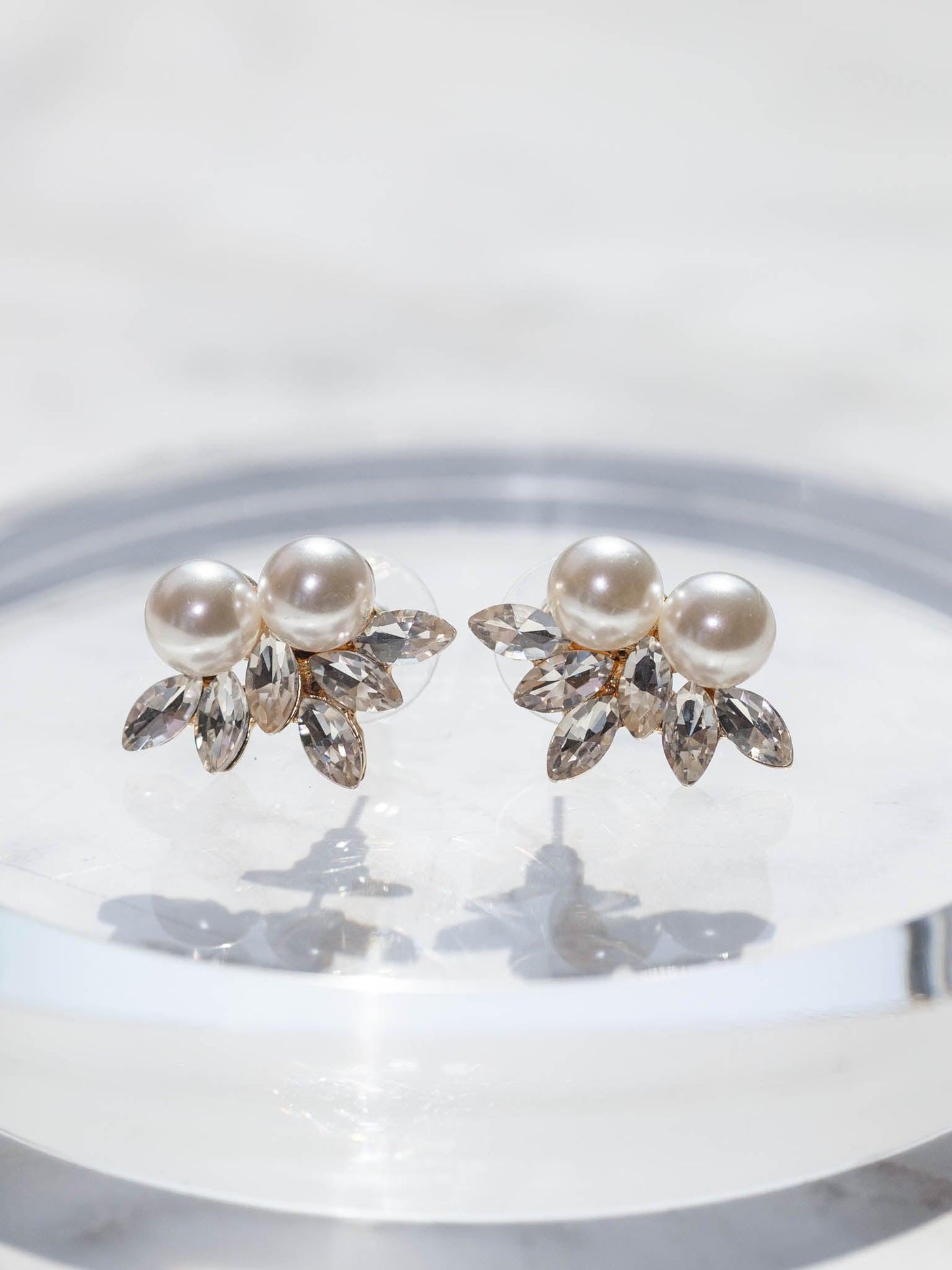 Pearl Bead Rhinestone Earring