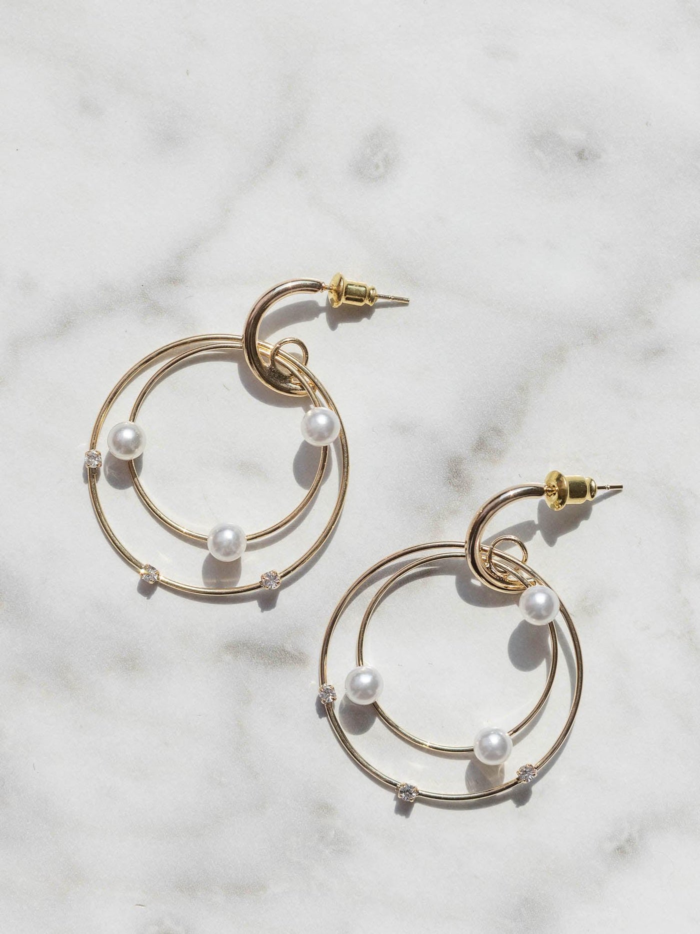 Fawn Pearl Hoop Earrings