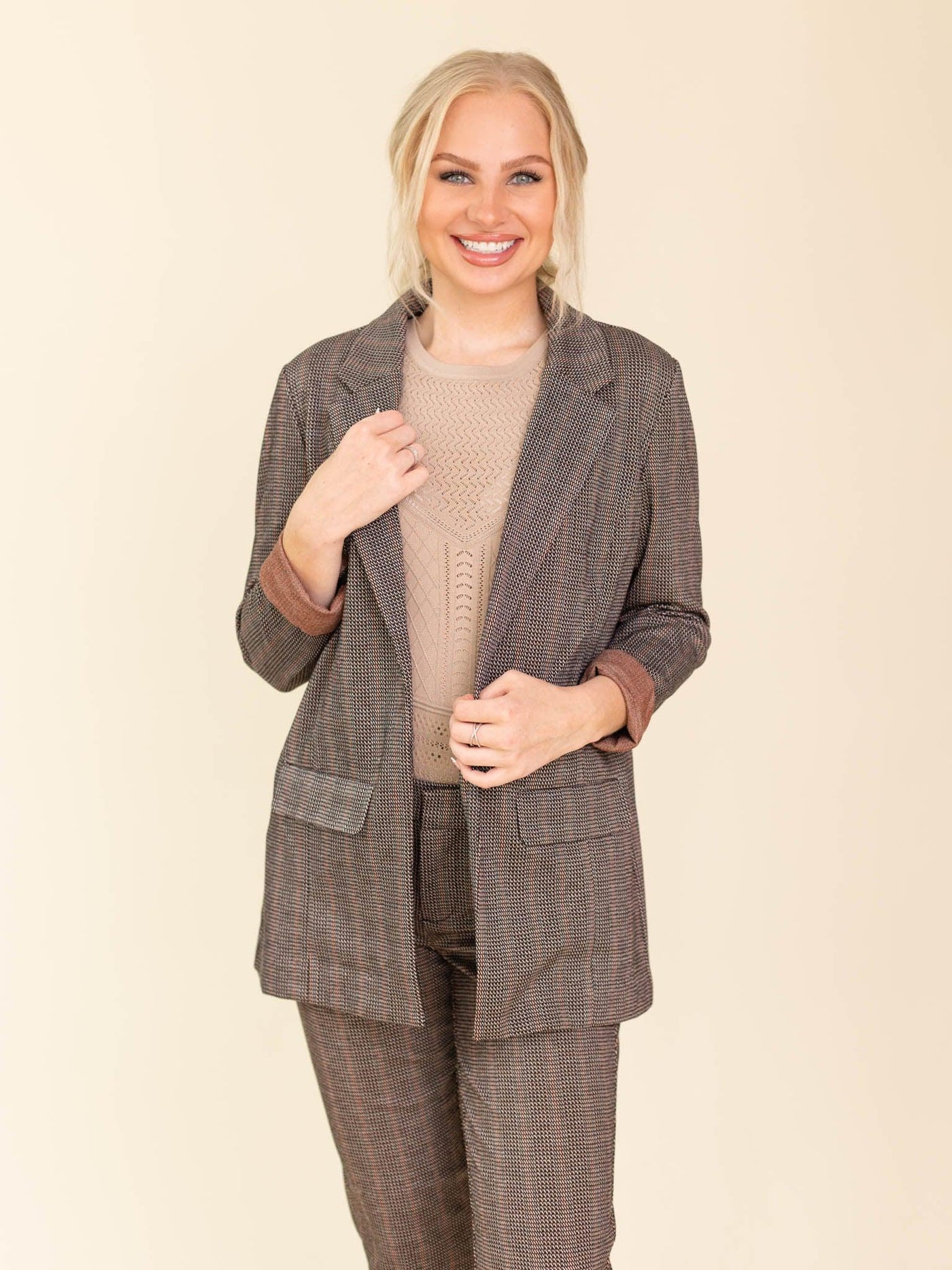 plaid blazer