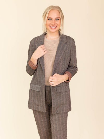 plaid blazer