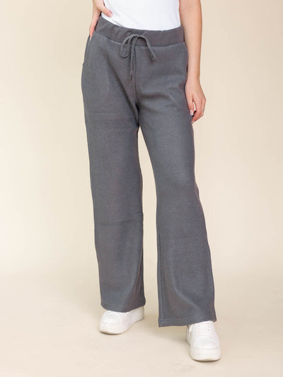 drawstring waist grey pants