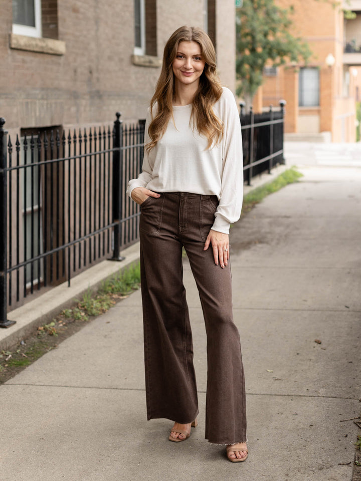 oatmeal brushed baseball tee