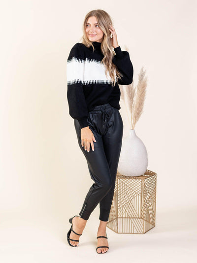 black and white top