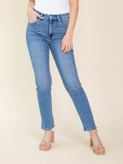 slim straight denim