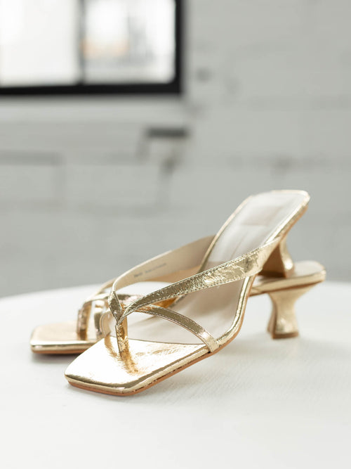 gold metallic sandal
