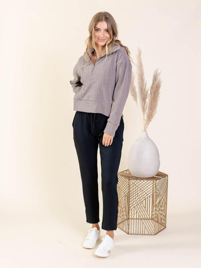half pullover sweatshirt
