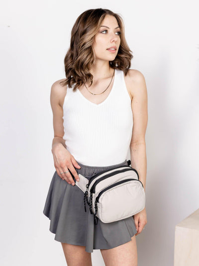 triple zip bag