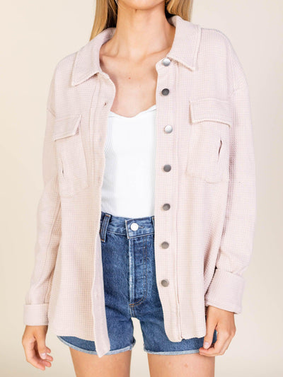 light colored utility shacket