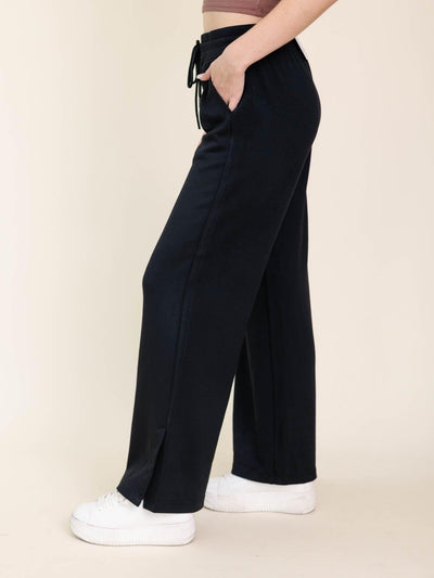 wide leg black pants