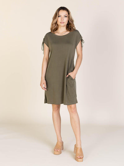 olive t-shirt dress