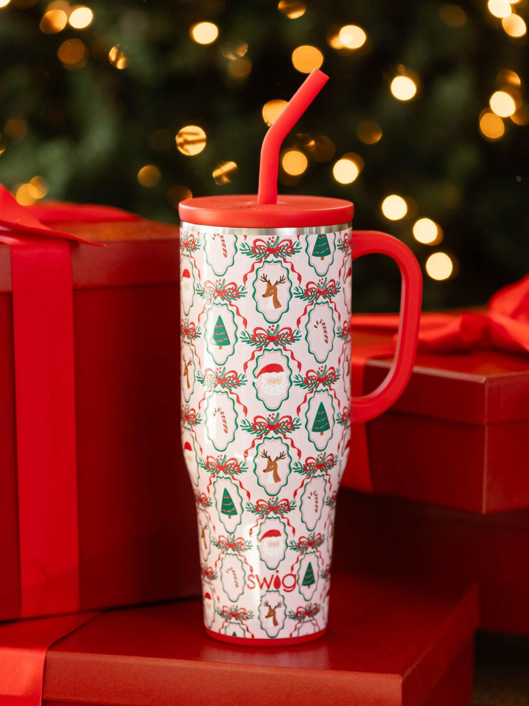 christmas festive straw cup