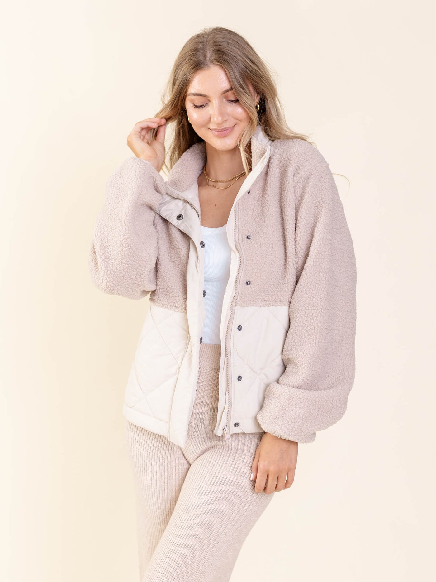 athleisure teddy jacket